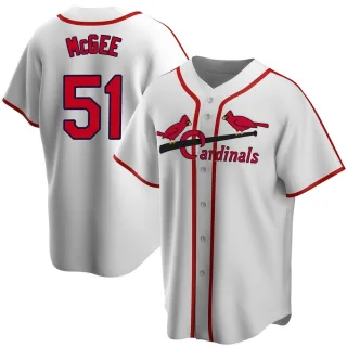 Men's St. Louis Cardinals #51 Willie McGee Authentic White 1982 Turn Back  The Clock Baseball Jersey